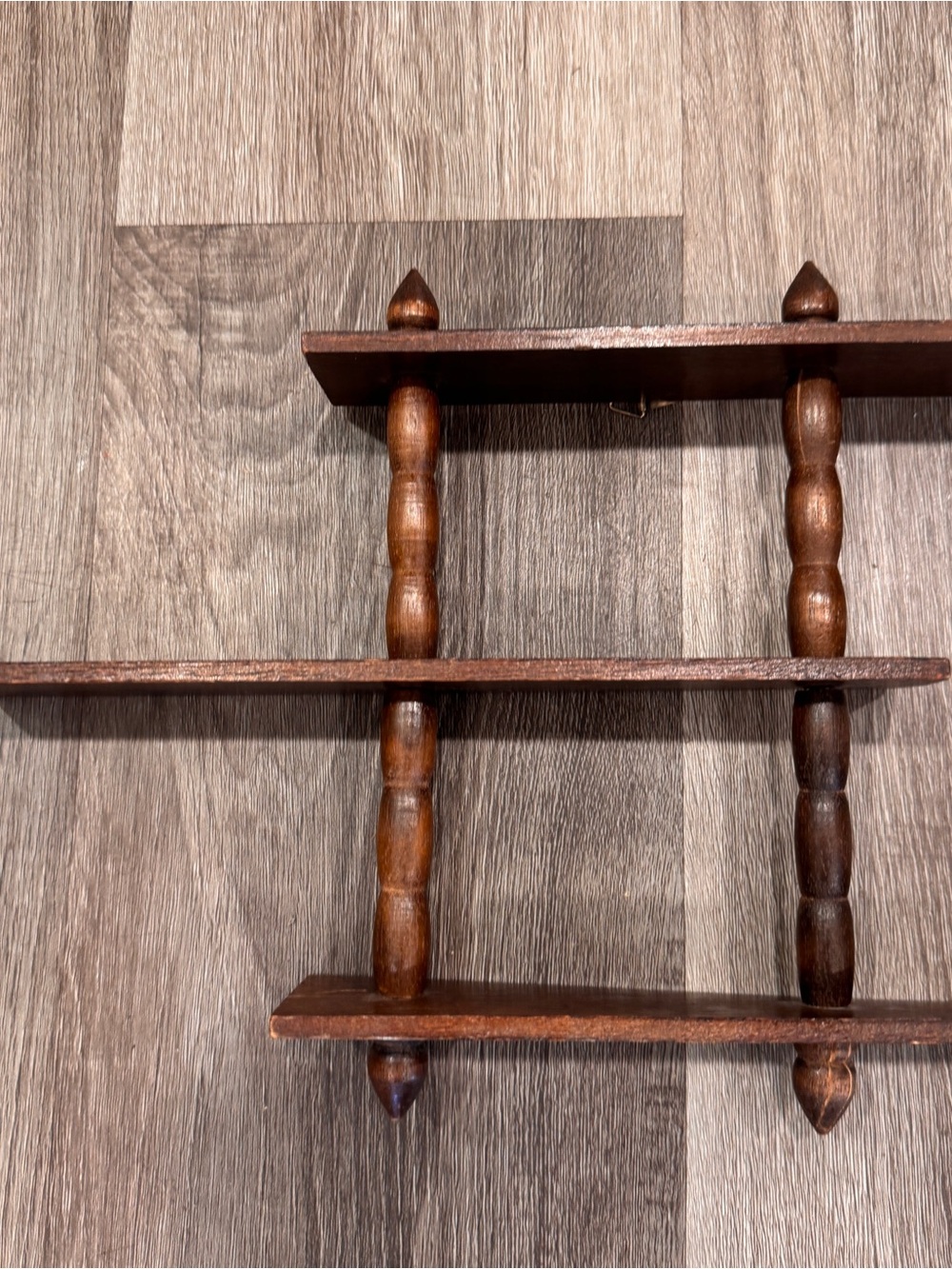 Vintage Wooden Spindle Wall Display Shelf For Small Knick Knack 26”x10”x2” - Picture 2 of 9